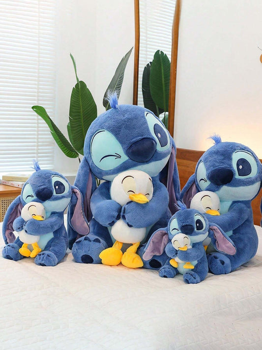 Weiches Kissenpuppe mit Stitch und Ente