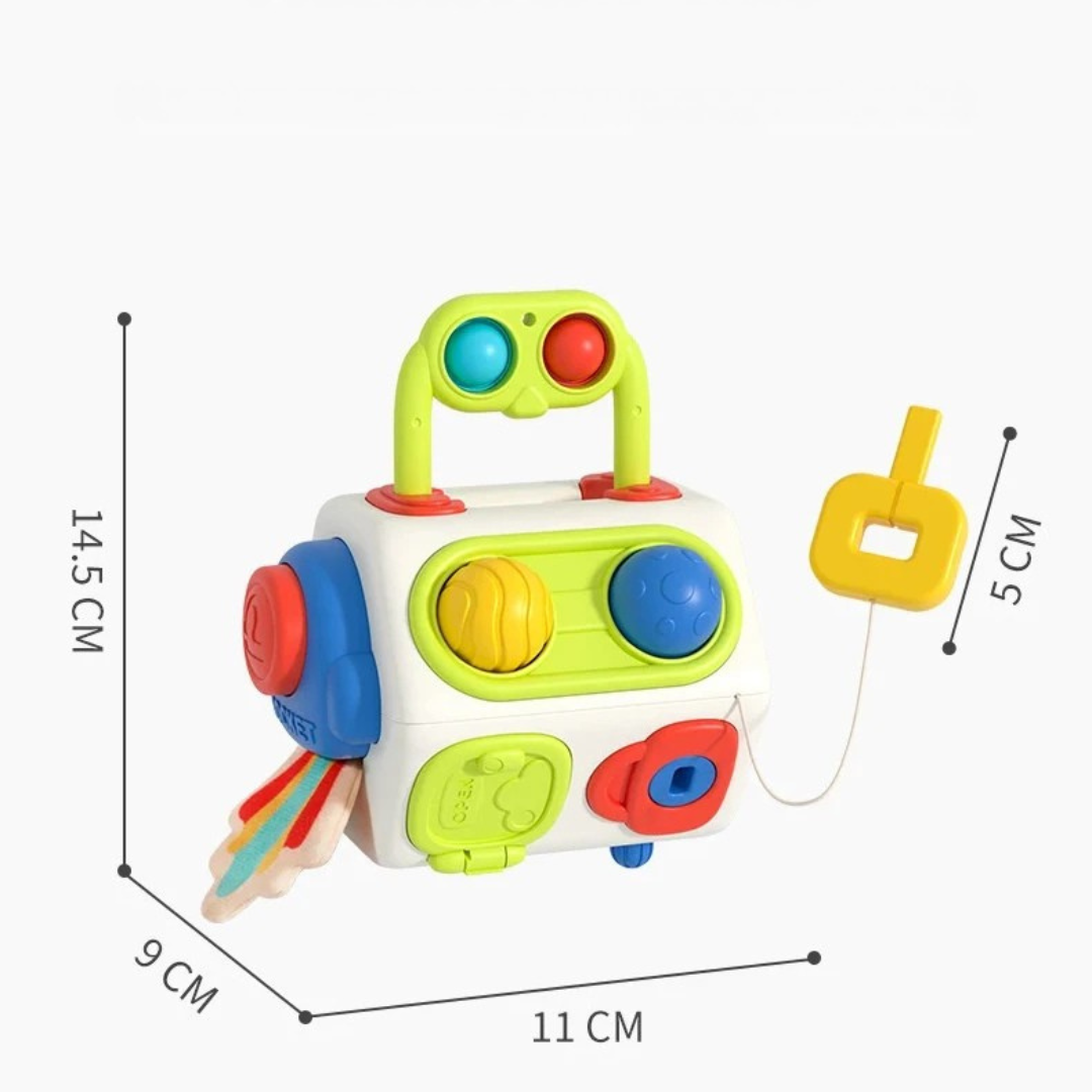 Beschäftigungswürfel-Spielzeug für Kleinkinder