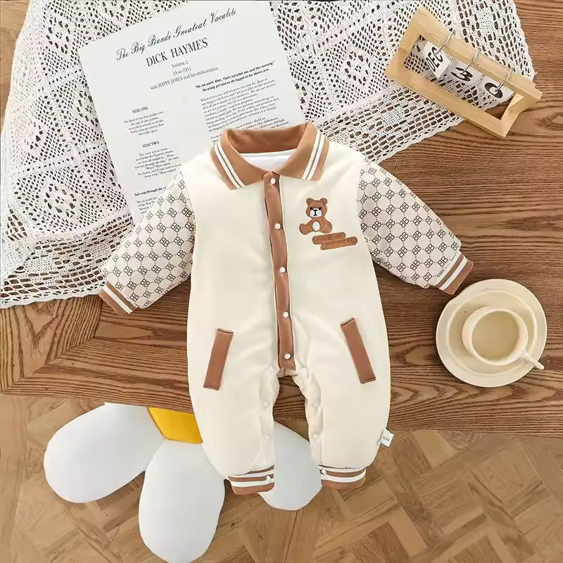 Warmer Baumwoll-Strampler für Jungen