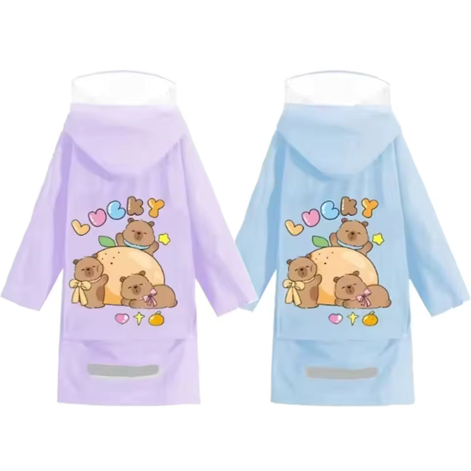Capybara raincoat with hood