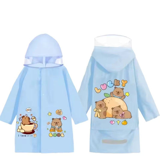 Capybara raincoat with hood