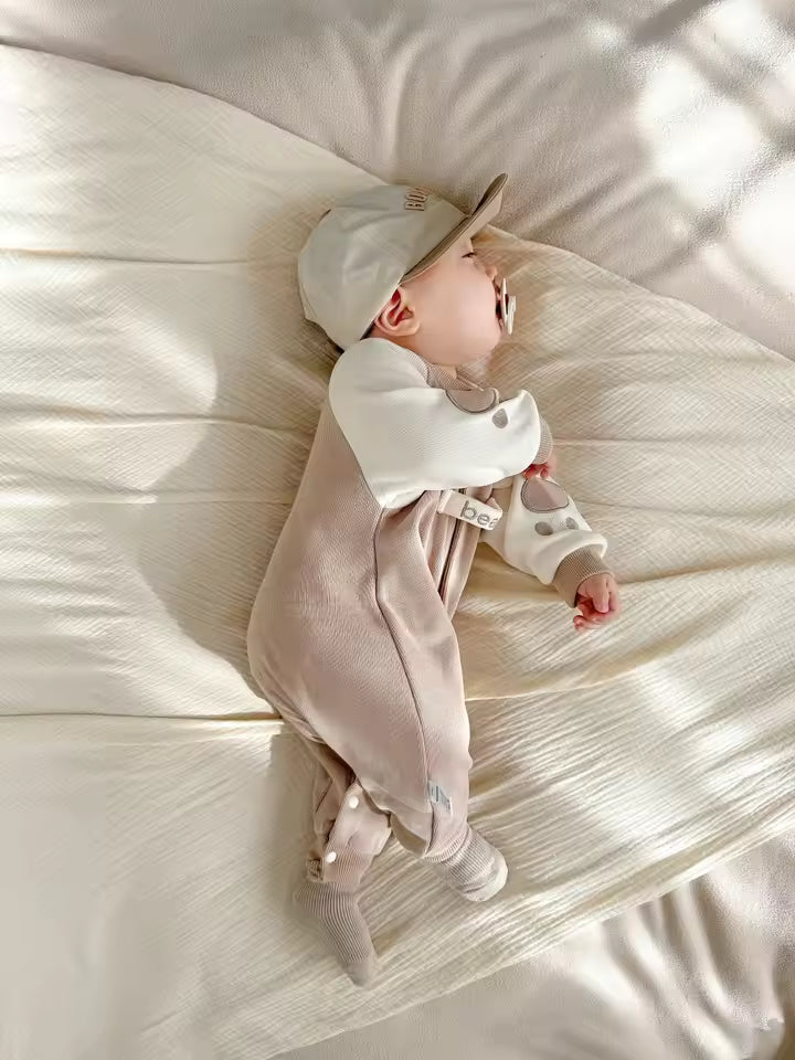 Waffelstrick-Strampler für Jungen