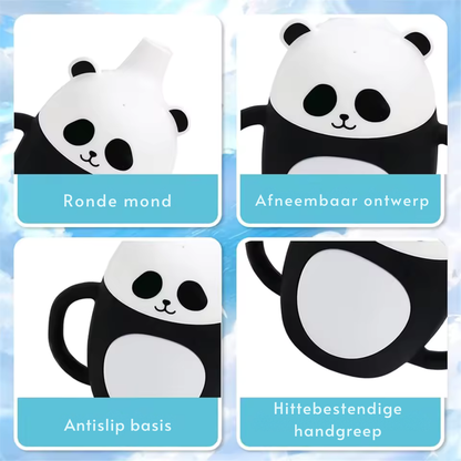 Silikon-Kinderbecher mit auslaufsicherem Strohhalm