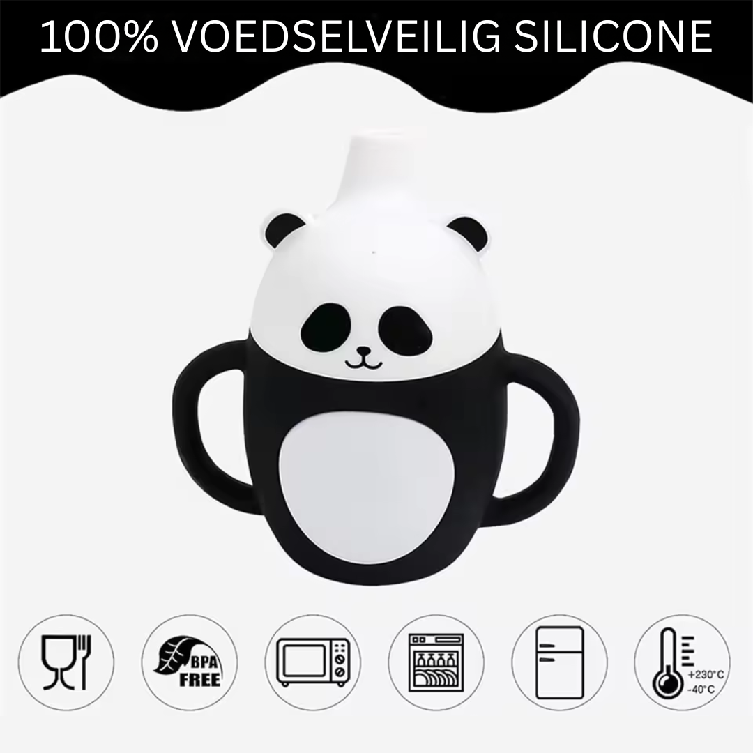 Silikon-Kinderbecher mit auslaufsicherem Strohhalm