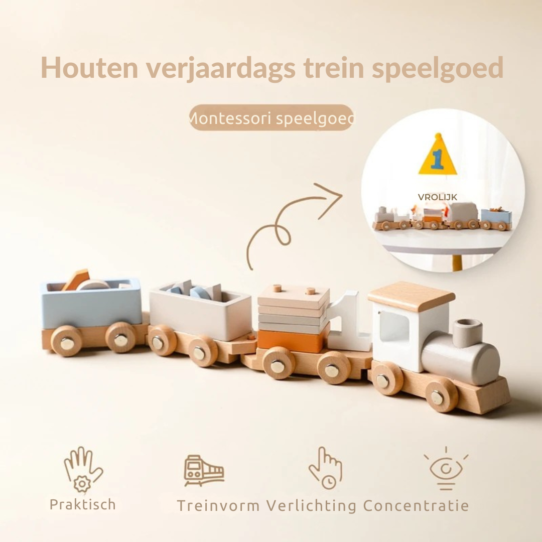 PlayTrolley – Holz-Babyeisenbahn