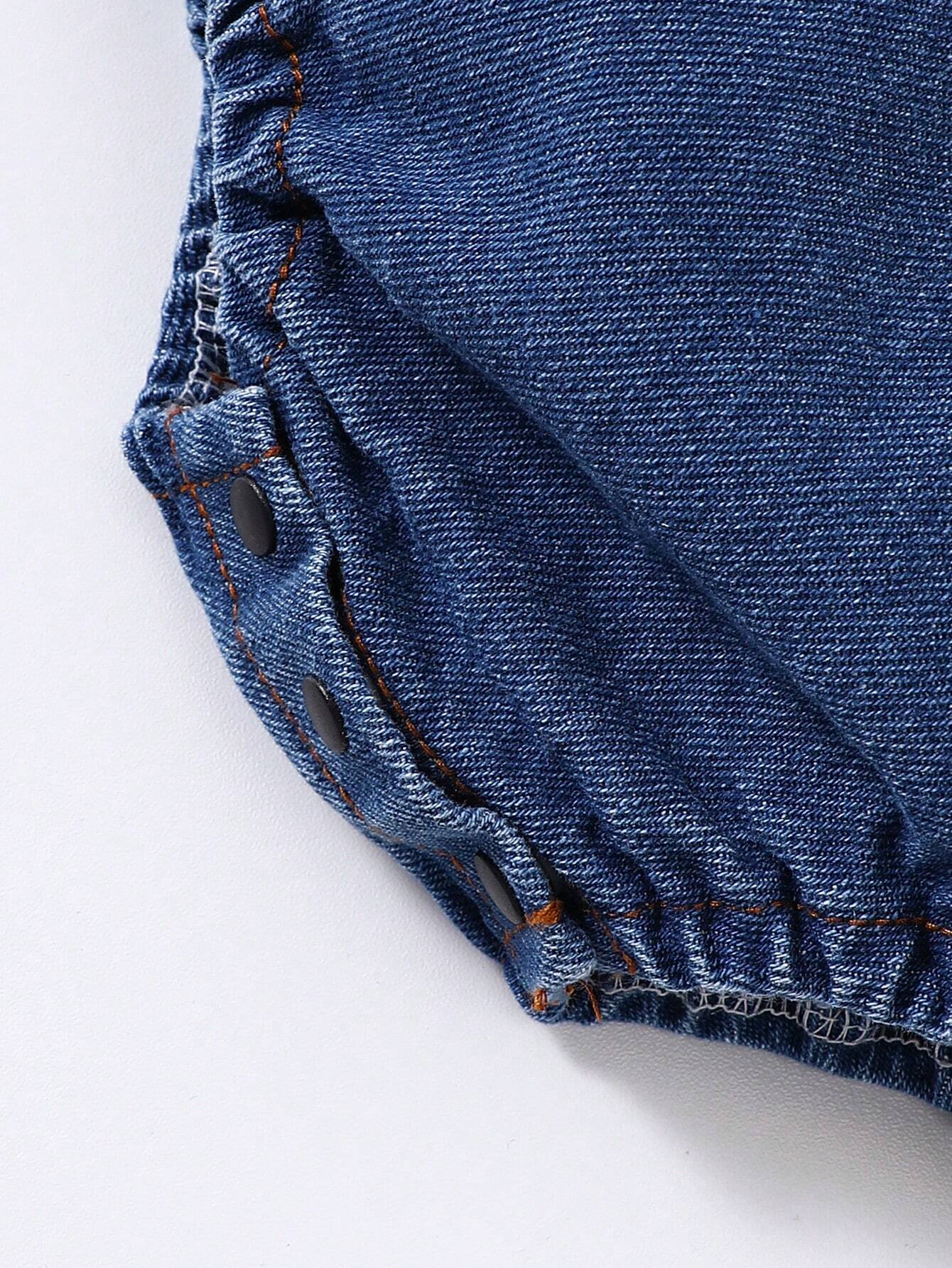 Sommer-Set für Babys – Gestreiftes T-Shirt &amp; Latzhose mit Plüschbär