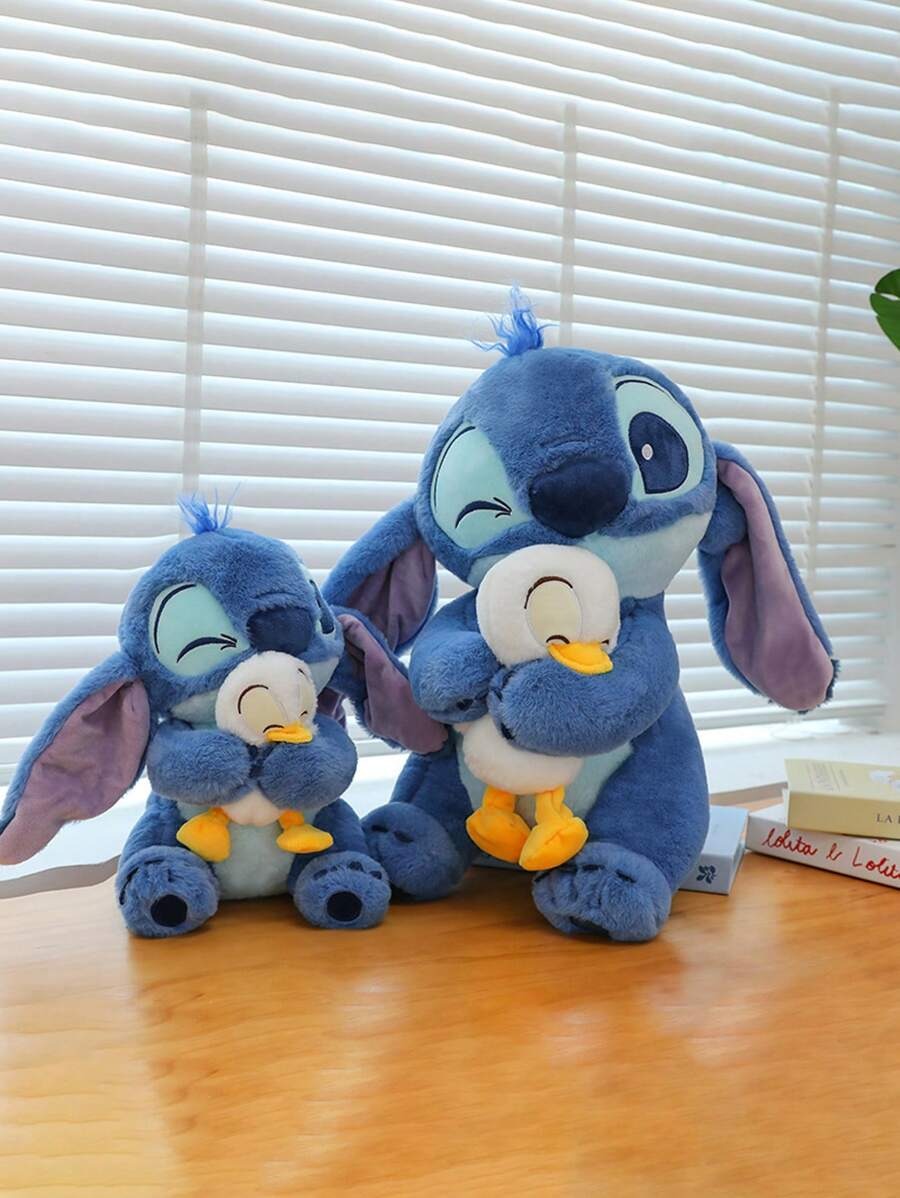 Soft cushion doll with Stitch and duck