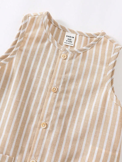 Baby Boy Summer Set – Romper &amp; Bucket Hat 