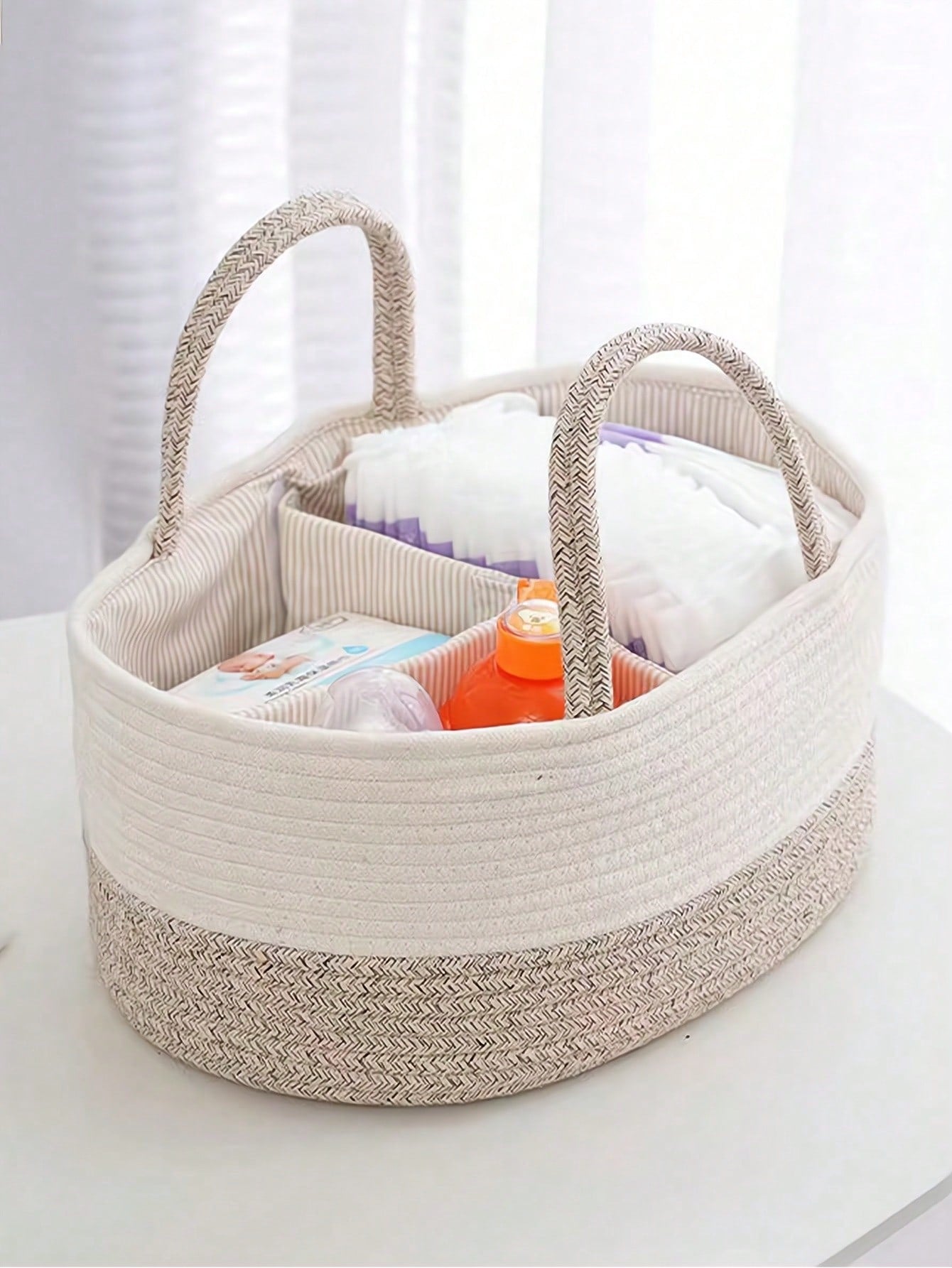 Multifunctional Handwoven Storage Basket Organizer 