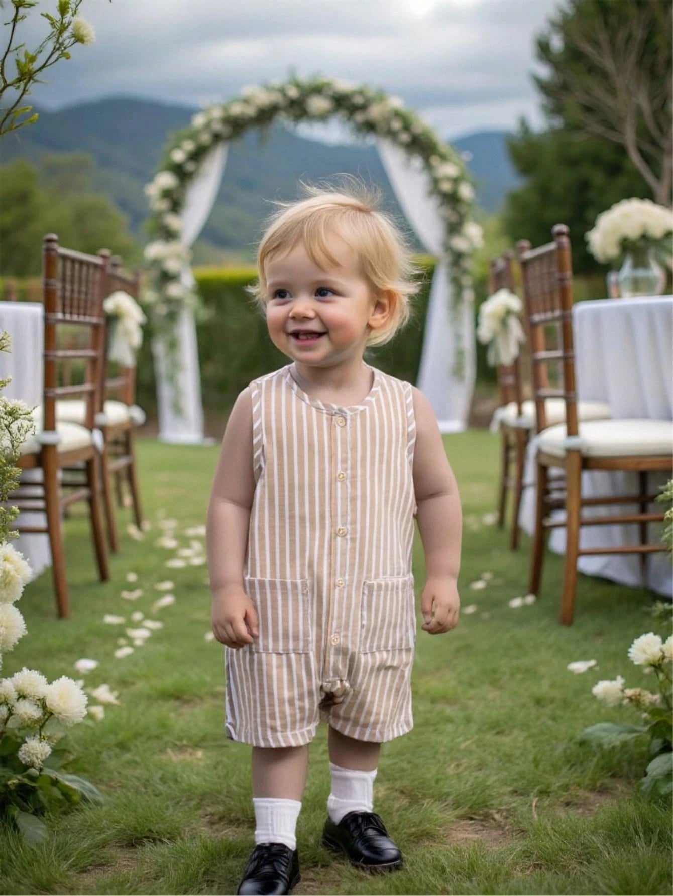 Baby Boy Summer Set – Romper &amp; Bucket Hat 