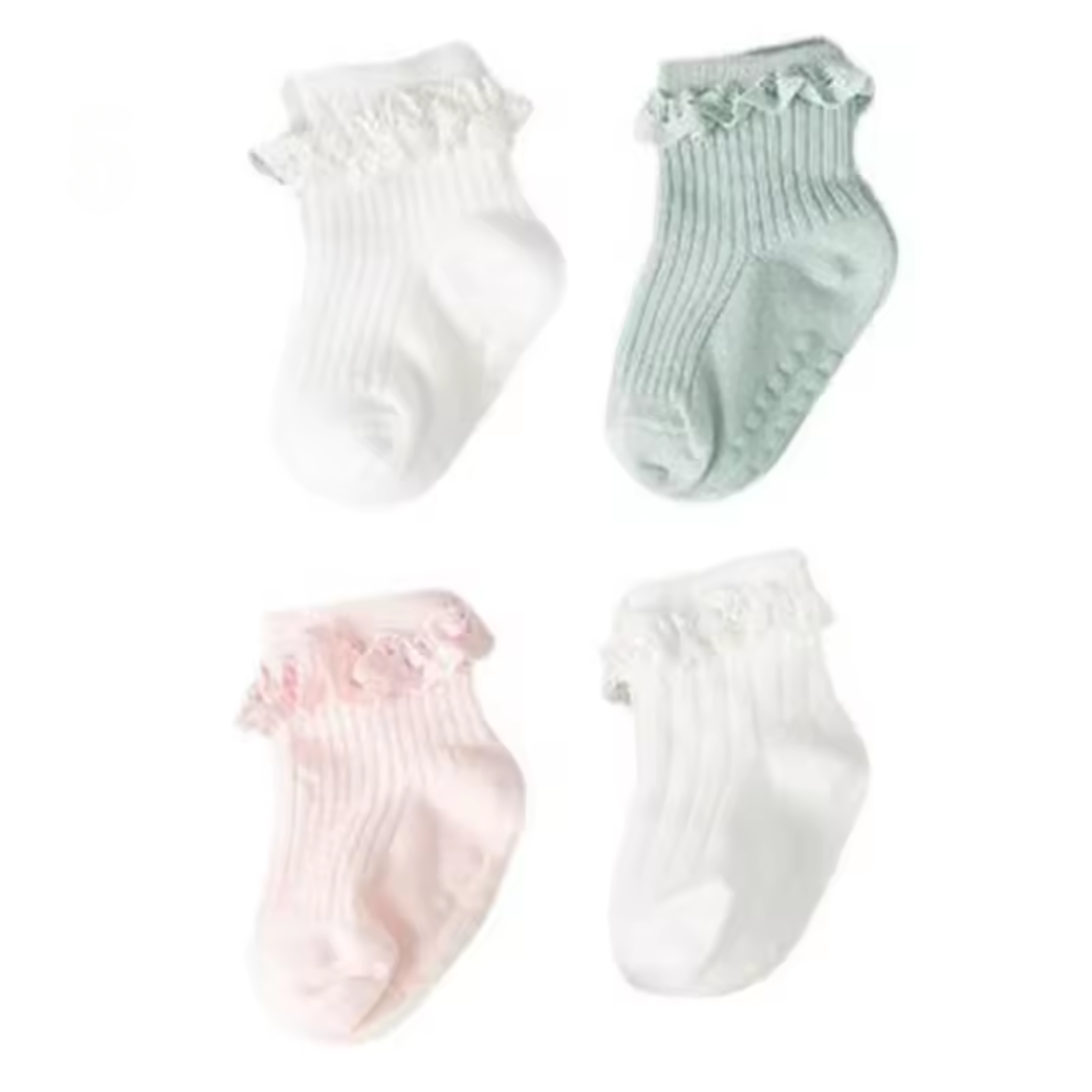 Rutschfeste Babysocken für Babys – 4er-Pack