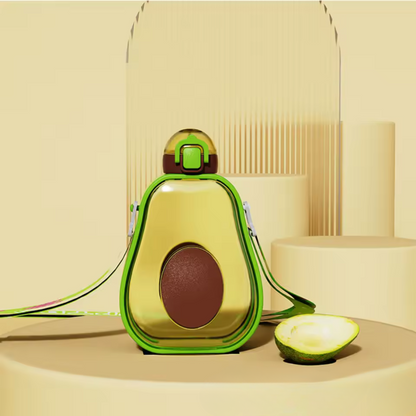 Avocado Drinking Bottle with Straw