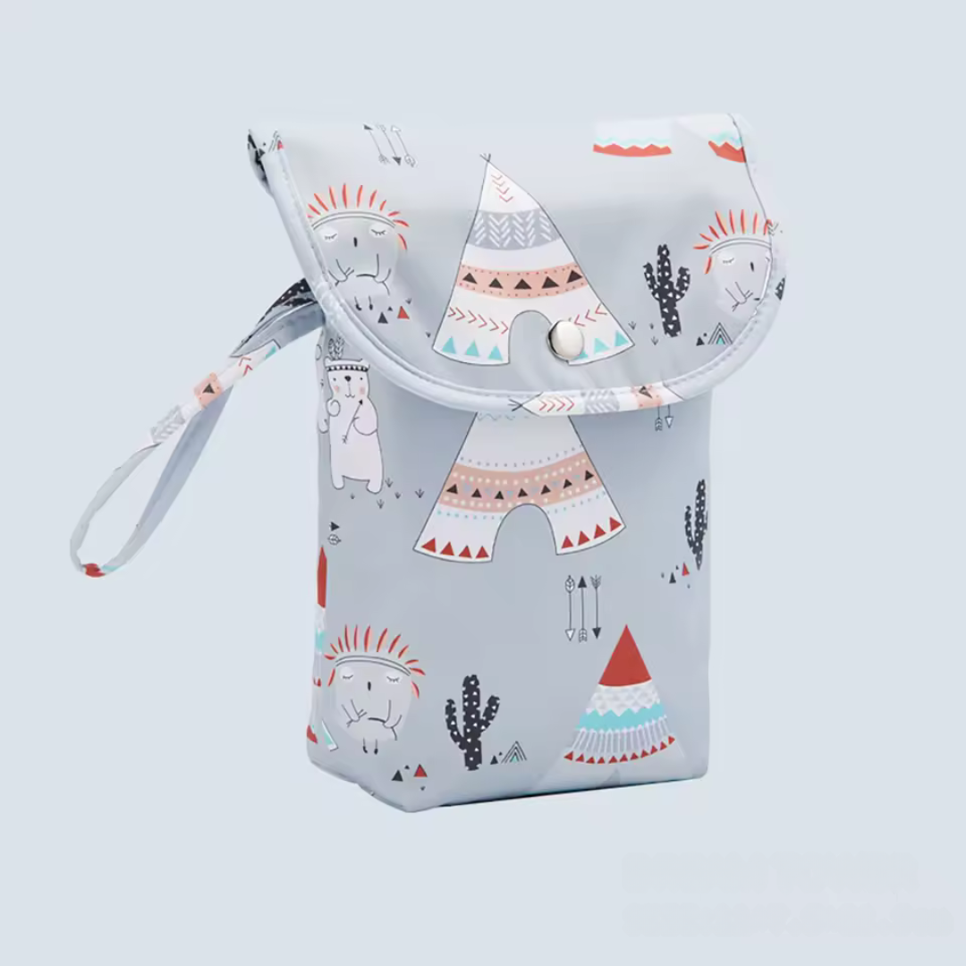 Wasserdichte Wickeltasche mit Cartoon-Aufdruck