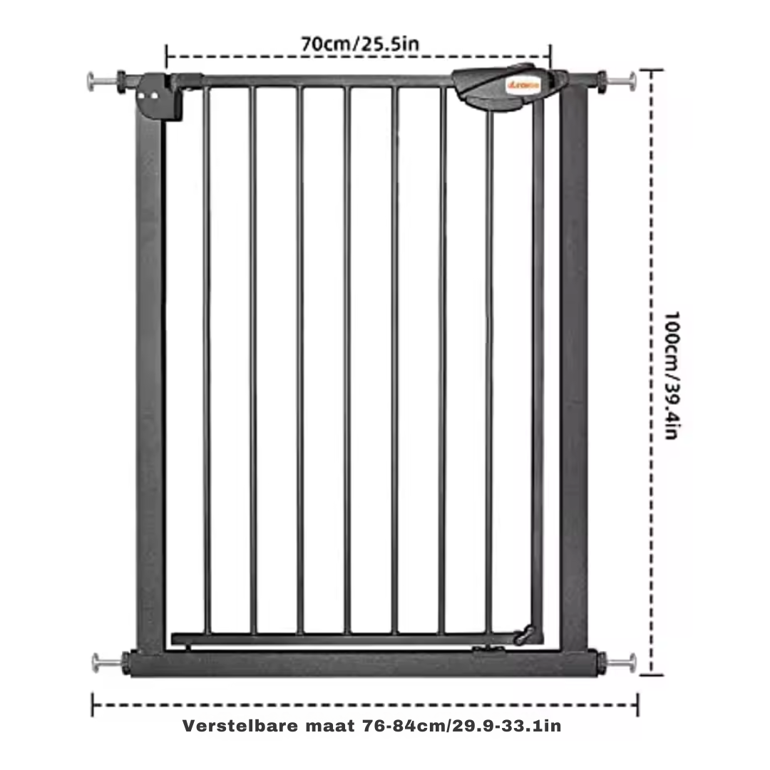 Treppen- und Türschutzgitter für Babys mit automatischer Dreifachverriegelung