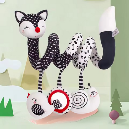 Spielbogen für Kinderwagen mit Plüschtieren