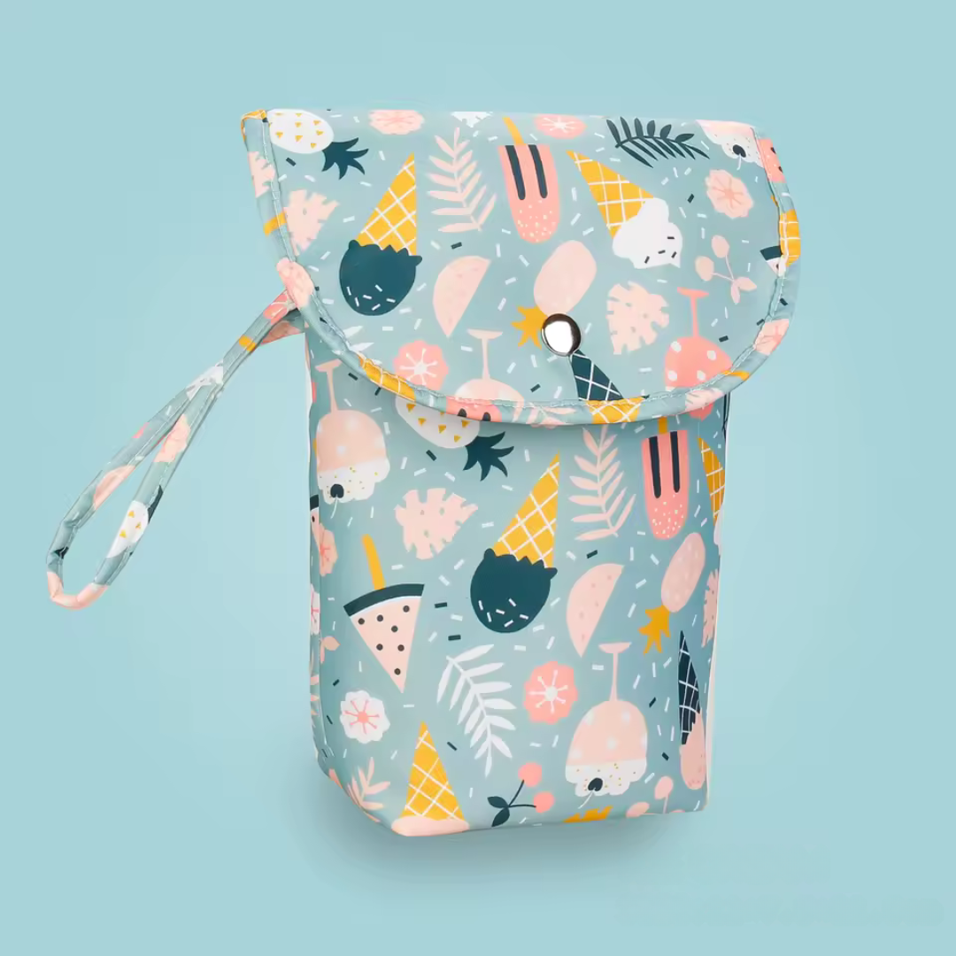 Wasserdichte Wickeltasche mit Cartoon-Aufdruck