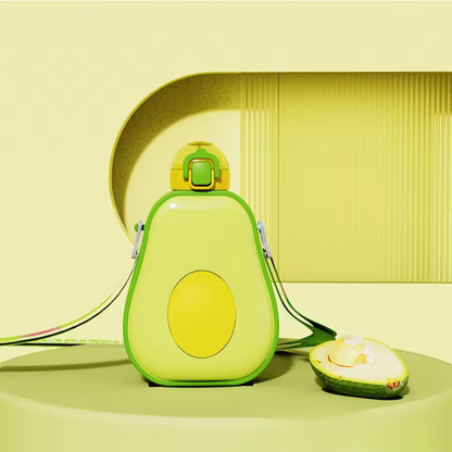 Avocado Drinking Bottle with Straw