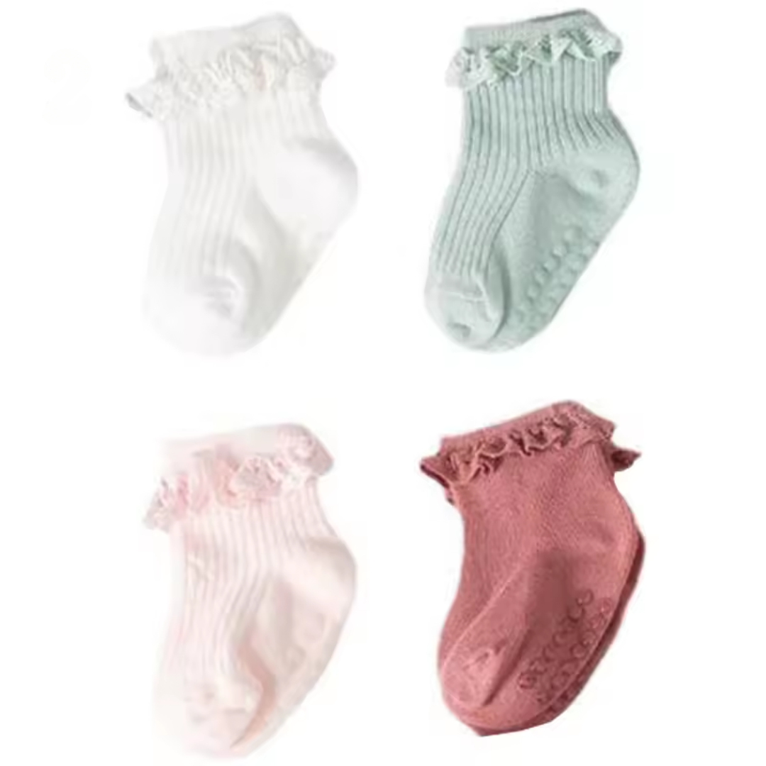Rutschfeste Babysocken für Babys – 4er-Pack