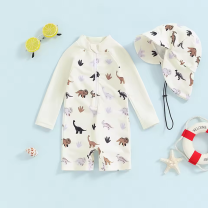 Kleinkind-Sommerbadeanzug mit Hut