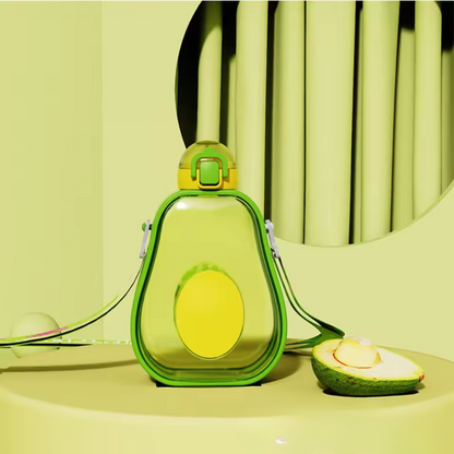 Avocado Drinking Bottle with Straw