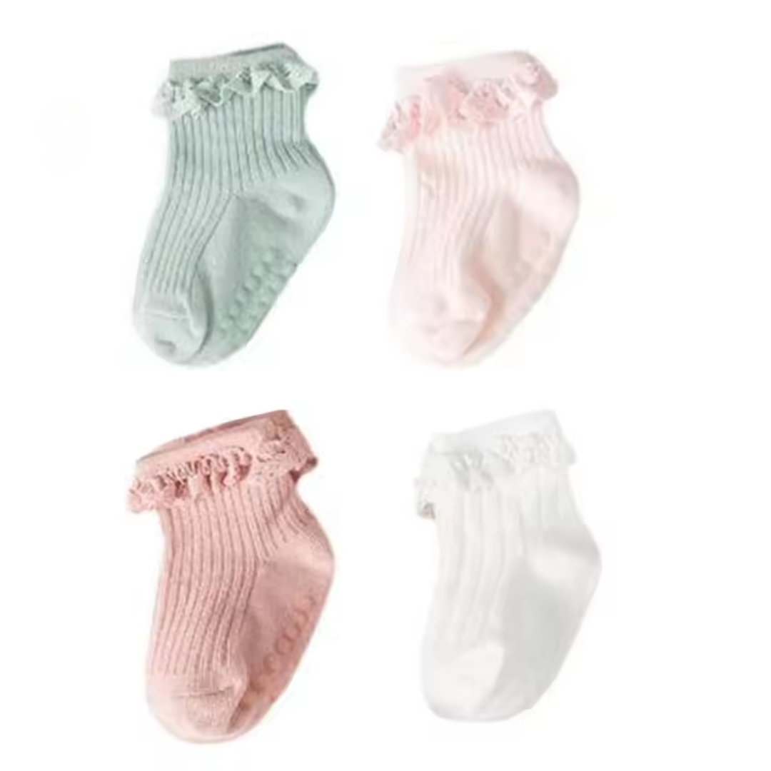 Rutschfeste Babysocken für Babys – 4er-Pack