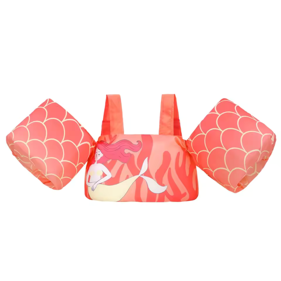 Swim trainer with floating sleeves