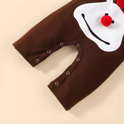 Baby Kerst Jumpsuit met Capuchon