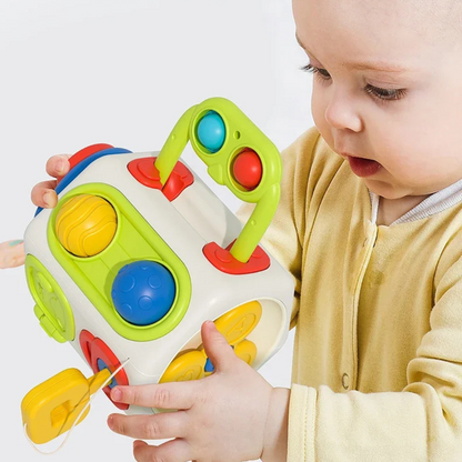 Beschäftigungswürfel-Spielzeug für Kleinkinder