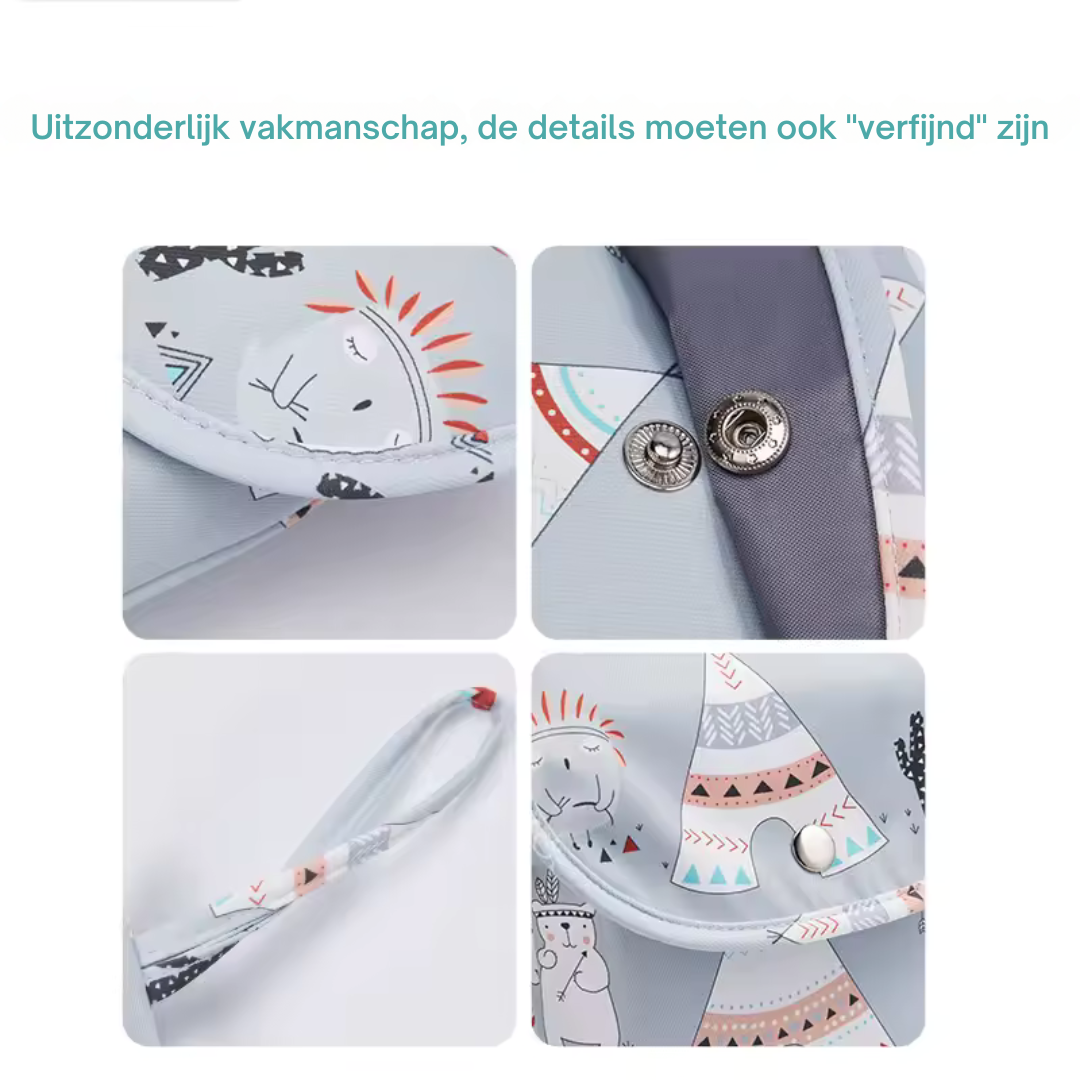 Wasserdichte Wickeltasche mit Cartoon-Aufdruck