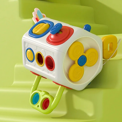 Beschäftigungswürfel-Spielzeug für Kleinkinder
