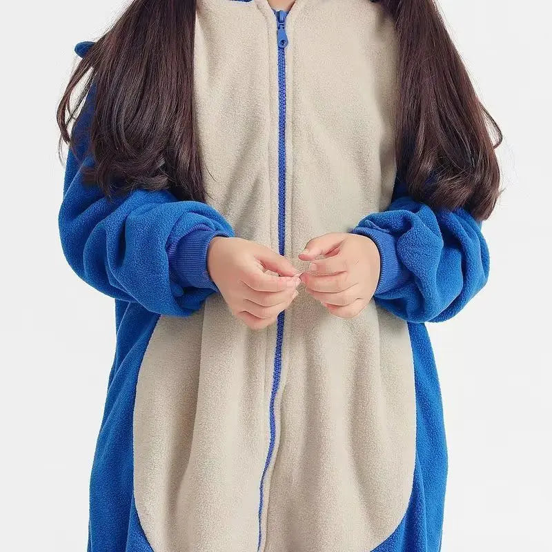 Kinder Igel-Einteiler Fleece-Pyjama Cartoon-Overall