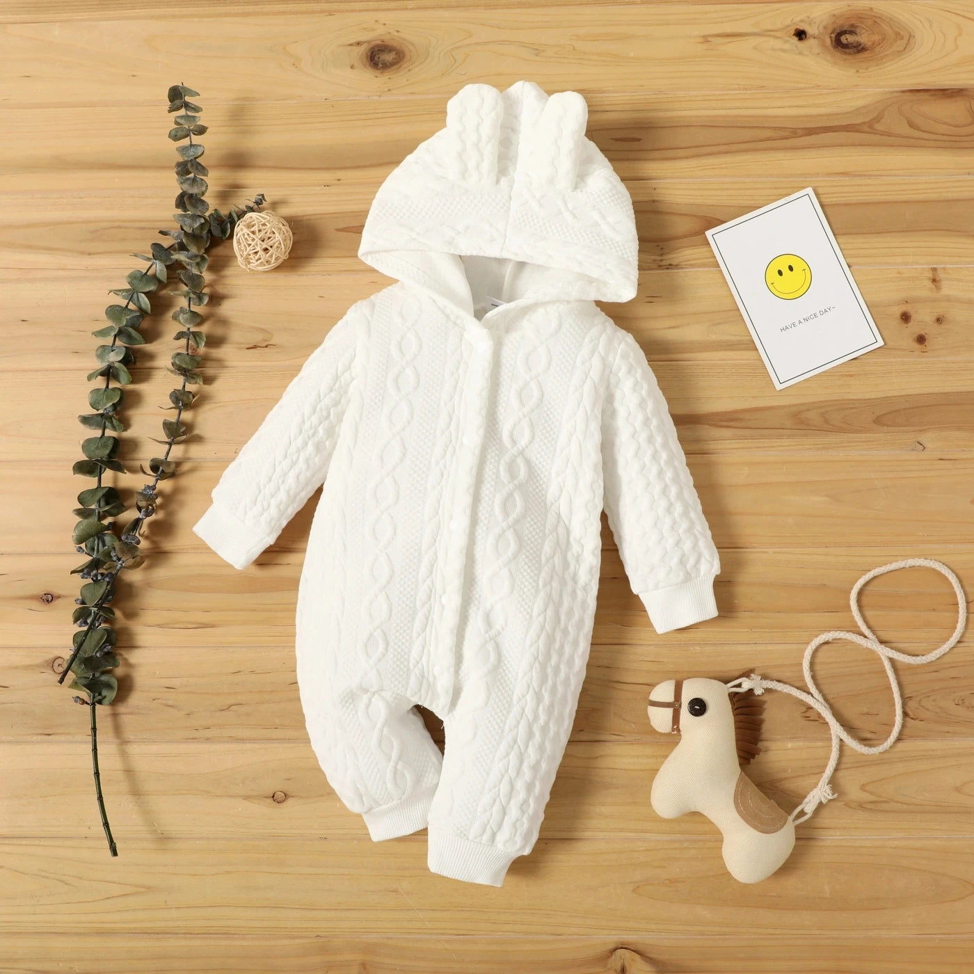 Warmer Baby-Overall mit Ohren