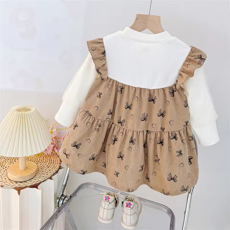 Weiches Kleid mit 2-in-1-Look