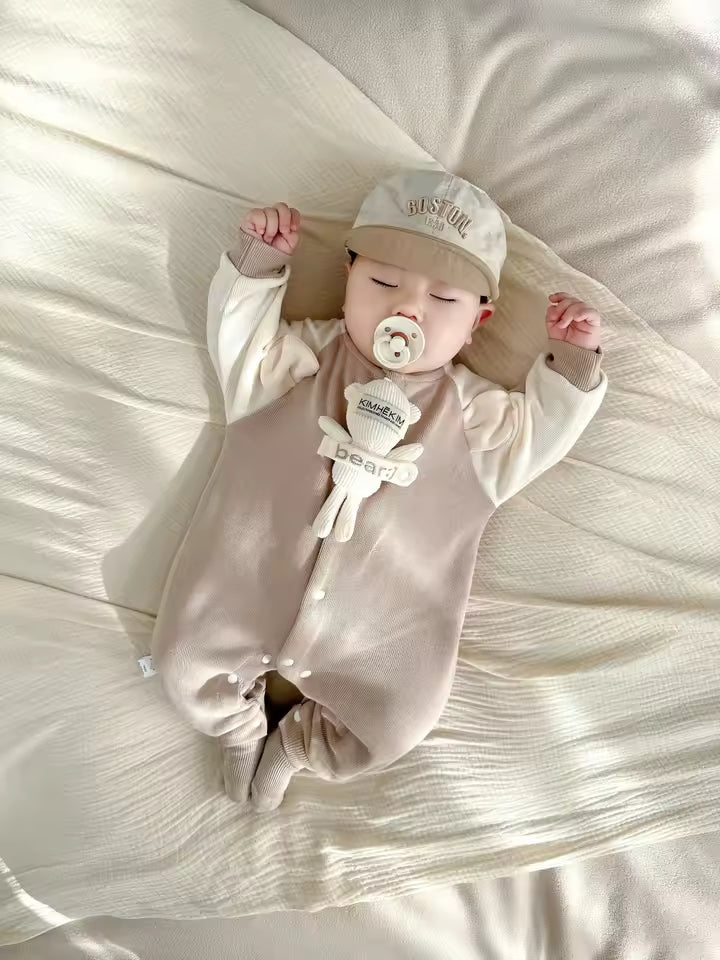 Waffelstrick-Strampler für Jungen