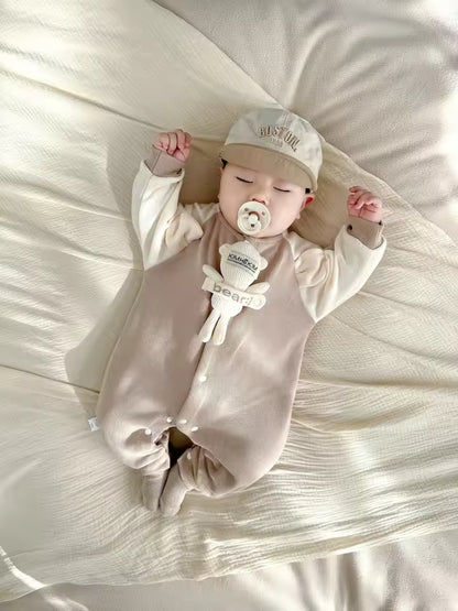 Waffelstrick-Strampler für Jungen