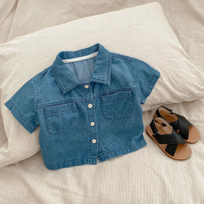 Sommer-Set für Babys, 2-teilig: Hemd mit Tasche und Shorts