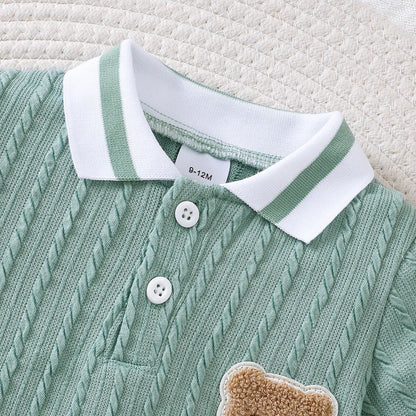 Baby-Jumpsuit Sommer Kleiner Bär Kurzarm