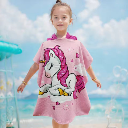 Children's Hooded Towel with Print