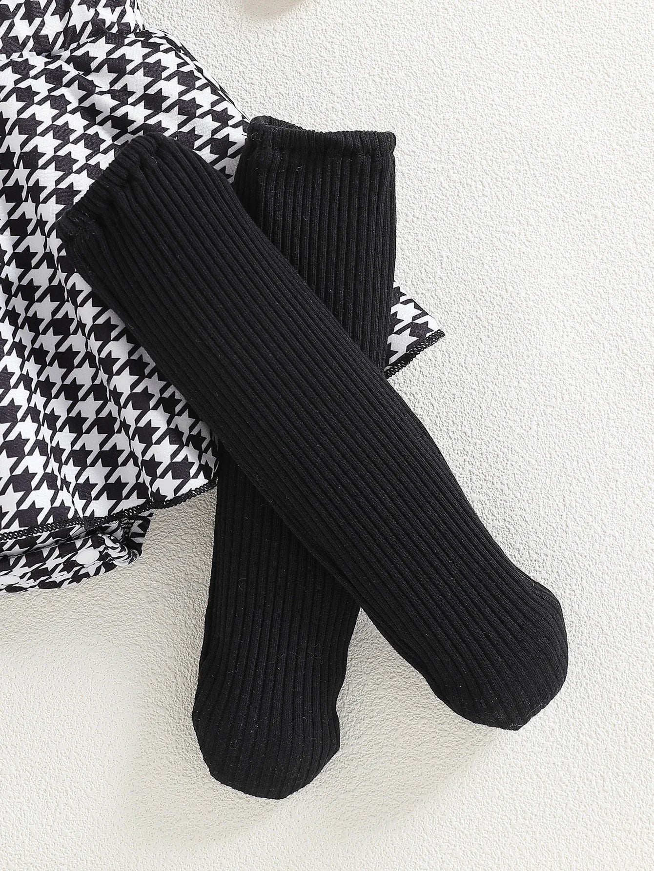 Sommerkleid für Babys, kariert, schwarz