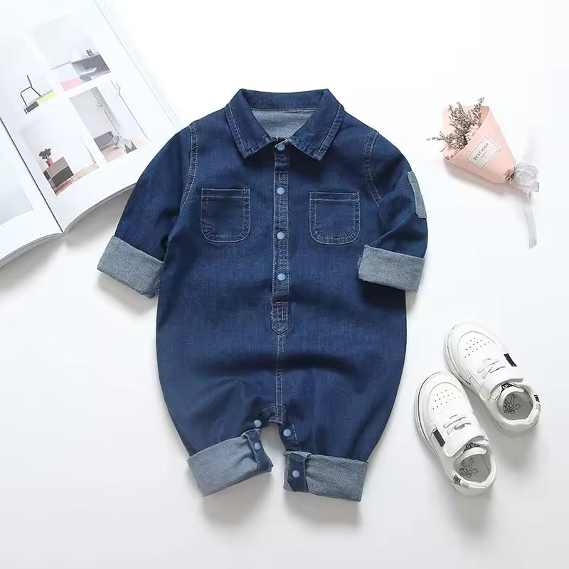 Jeans-Baby-Strampler