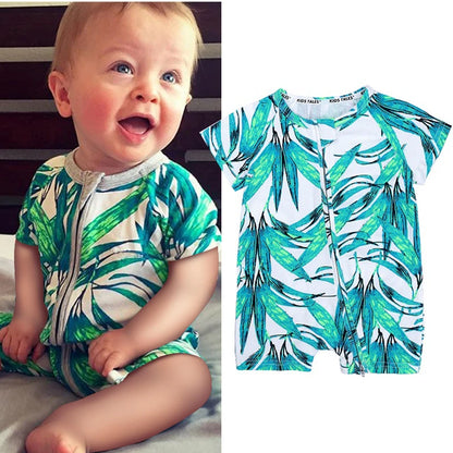 Baby-Strampler, kurzärmelig, Baumwolle, Unisex, bequemer Jumpsuit