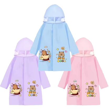 Capybara raincoat with hood 