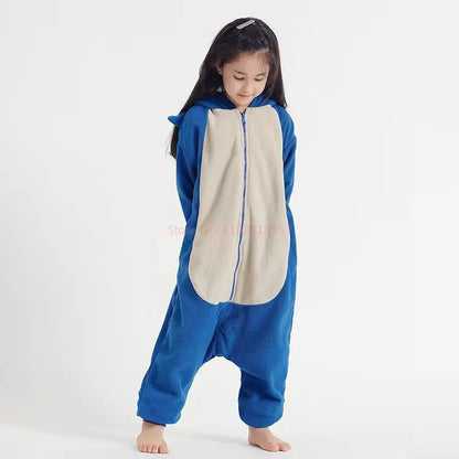 Kinder Igel-Einteiler Fleece-Pyjama Cartoon-Overall
