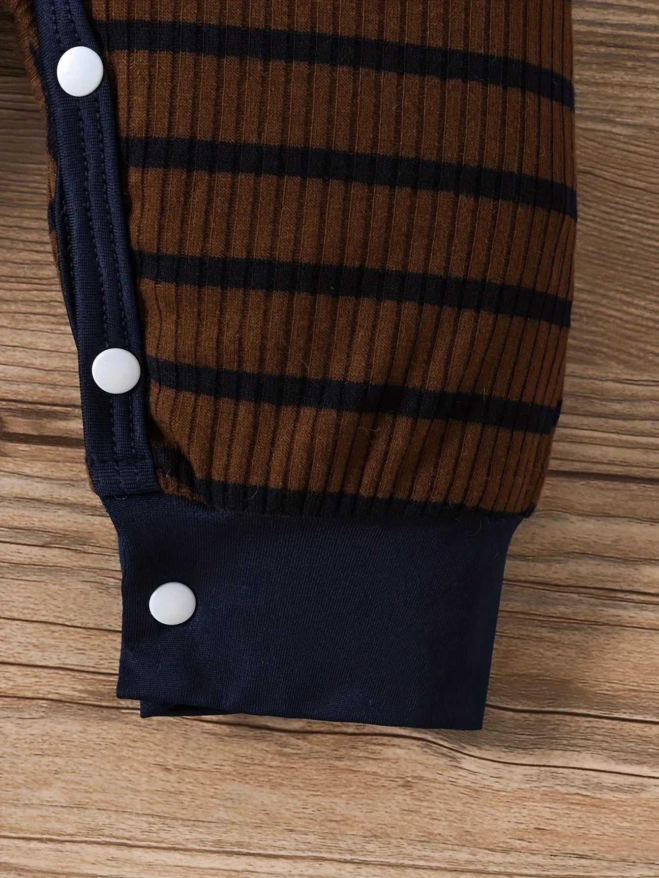 Baby-Jumpsuit Frühling &amp; Herbst, gestreift, blau, lange Ärmel