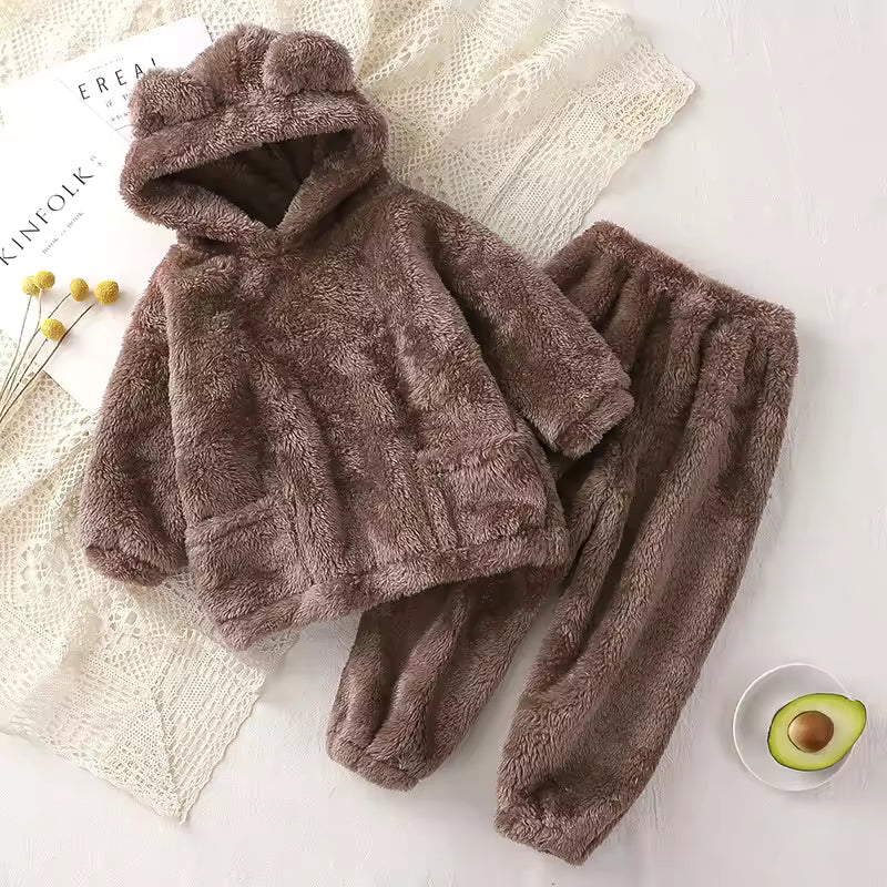 Fleece Bear Ear Hoodie for Girls