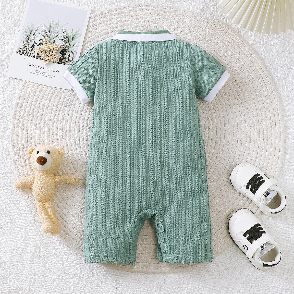 Baby-Jumpsuit Sommer Kleiner Bär Kurzarm