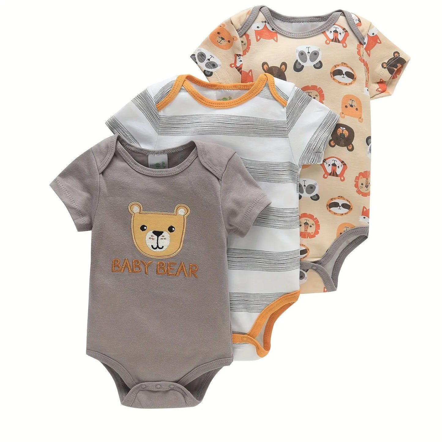 3-teiliges Baby-Strampler-Set, Kurzarm, Sommeroutfit
