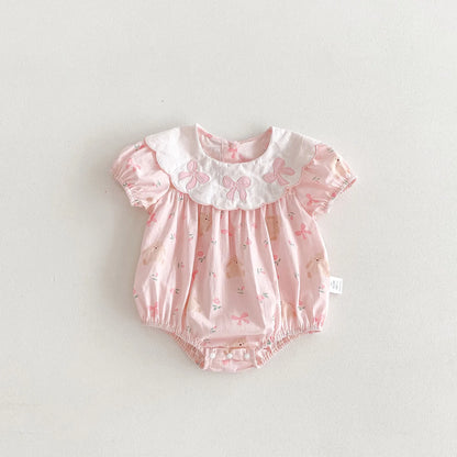 Sommerlicher Baby-Mädchen-Strampler im Prinzessinnen-Stil