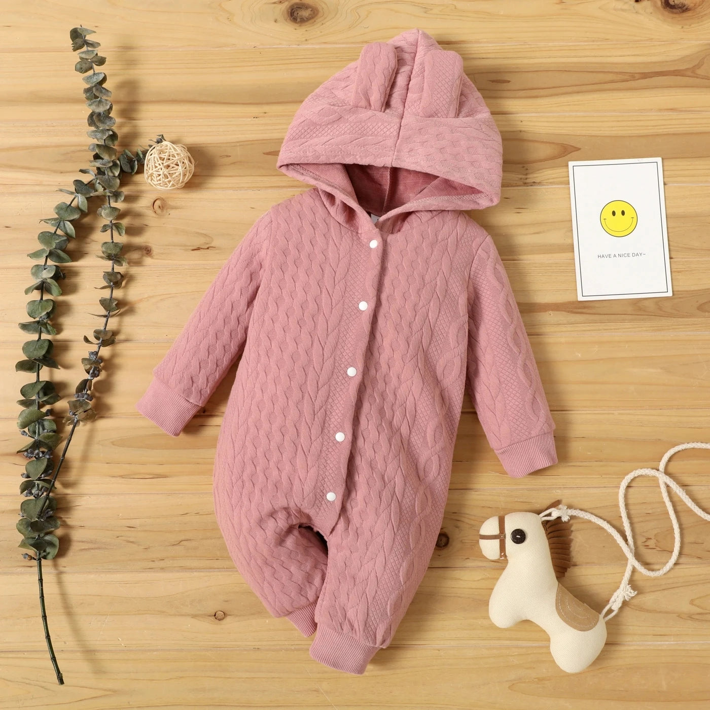 Warmer Baby-Overall mit Ohren