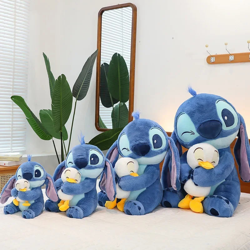 Soft cushion doll with Stitch and duck